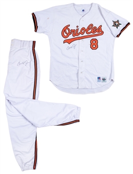 1993 Cal Ripken All-Star Game Used & Signed Baltimore Orioles Home Uniform: Jersey & Pants (Ripken LOA & Beckett)